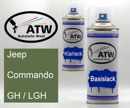 Jeep, Commando, GH / LGH: 400ml Sprühdose + 400ml Klarlack - Set, von ATW Autoteile West.